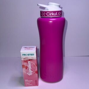 Cirkul, 32oz stainless steel, Pink Water Bottle, FREE Flavor Cartridge included